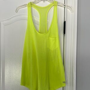 ALO Yoga Women's Neon Yellow Tank Top